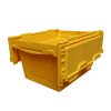 Plastic storage containers with hinged lids